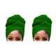 thumbnail image 2 of Sonducket Hijab interior con nudo de turbante largo, gorro multiusos a prueba de polvo, gorros, gorro, accesorios para mujer, verde brillante Verde brillante 2piezas Sonducket CBP468082, 2 of 6