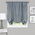 thumbnail image 5 of Achim Buffalo Check Window Curtain Tie Up Shade, 42" x 63", Black, 5 of 8