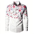 thumbnail image 1 of Camiseta de traje de moda, camisa de lujo para hombre con solapa con botones, informal, para exteriores, para calle, para hombre, suave y cómoda, patrón HD, nueva, talla grande, 1 of 6