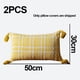 thumbnail image 2 of Funda de almohada tejida geométrica con borla rectangular de 2 piezas adecuada para muchos lugares, 2 of 6