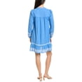thumbnail image 2 of Sail to Sable womens  Embroidered Linen-Blend Mini Dress, xs, Blue, 2 of 3