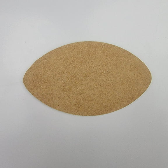 4" Football, Unfinished MDF Art Shape by Wooden Craft Cutouts, 1-8 Thickness