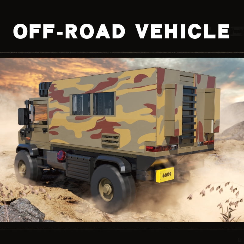 U4000 Off-Road Vehicle Building Kit,643PCS Camo Model Car, Desktop Decor, STEM Toy Gift for Teens & Adults, Compatible Bricks
