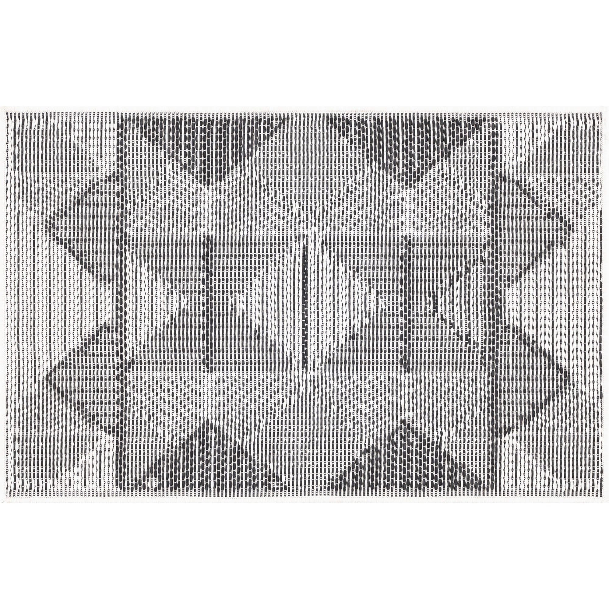 Bliss Rugs Bailey Transitional 2' x 3' Dark Gray and White Indoor Outdoor Area Rug