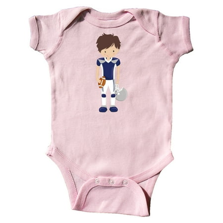 

Inktastic Cute Boy Brown Hair Rugby American Football Gift Baby Boy Bodysuit