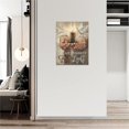thumbnail image 3 of Rustic Christian Wall Art God Jesus Hand Pigeon Candle Wall Decor Brown Country Pictures Canvas Prints Motivational Framed Modern Artwork for Home Church Living Room Bedroom Bathroom 12"x16", 3 of 6