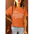 thumbnail image 3 of POGLIP T-Shirt à Col Rond Imprimé Graphique Orange Pumpkin Queen pour Femmes, 3 of 6