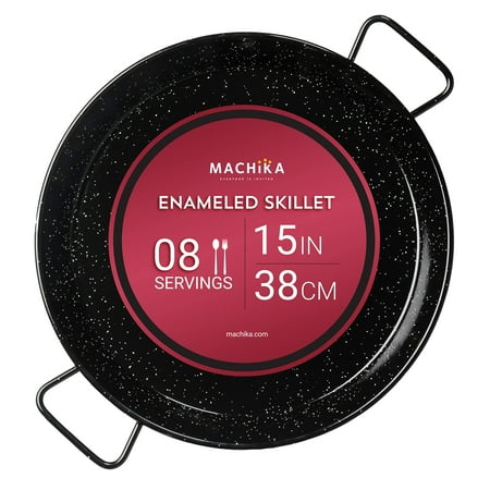 

Machika Enameled Steel Skillet Non-Stick for 8 Servings (15 inch)