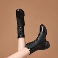 thumbnail image 4 of Botas de cuero genuino a la moda, zapatos de baile latino con suela blanda para mujer, zapatos de baile de tacón medio, baile Social, baile de marinero, baile cuadrado, 4 of 5
