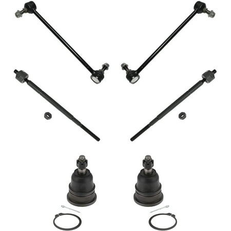 Detroit Axle - Front Lower Ball Joints + Inner Tie Rods + Sway Bars Replacement for 2008-2010 Town & Country, Dodge Grand Caravan - 6pc Set