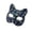 Multicolor, variant on Mskk Rainbow Swirl Cat Ear Masquerade Mask for Women, Glitter Black Base Half‑Face Cosplay Mask, Halloween Mardi Gras Carnival Party Fancy Dress Accessory