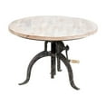 thumbnail image 3 of Carolina Living Adjustable Height Rustic Coffee Table - Natural Driftwood Top - Aged Iron Base, 3 of 4