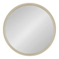 thumbnail image 2 of Kate and Laurel Travis Mid-Century Round Wall Mirror, 21.6 inch Diameter, Light Brown Sand, Modern Wall Decor for Any Wall, 2 of 7
