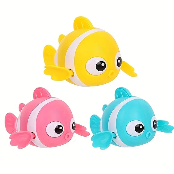 Clearance! Bath Toys for Toddlers Clownfish - Wind-Up Moving Fish Bathtub Toy, Educational Water Play with Mechanism, Kids Pool Toy Fun