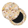 thumbnail image 2 of Bingfone12 Inch Padded Round Bar Stool Cover Cushion With Elastic Fabric Round Chair Seat - Cute Bee Gnome, 2 of 7