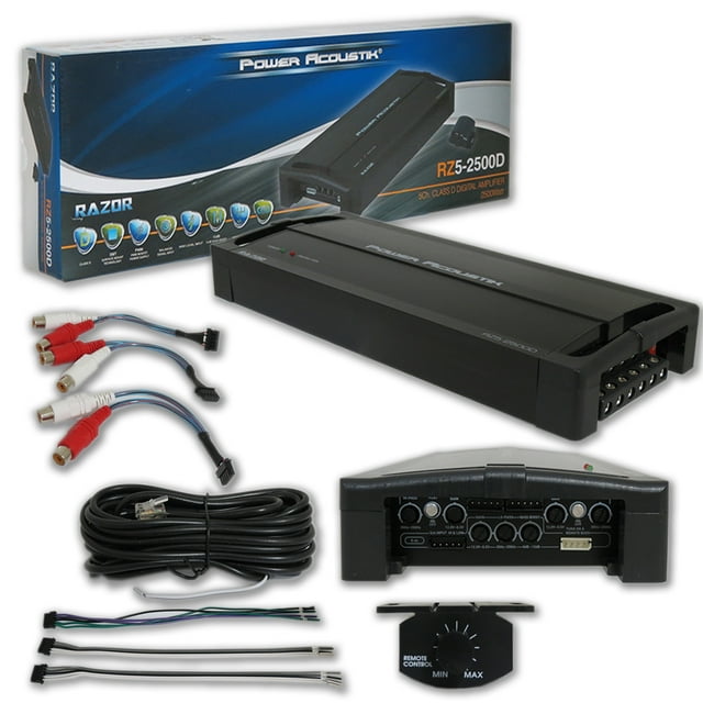 Power Acoustik RZ52500D Razor Class D 5 Channel Amplifier 2500W Max