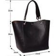 thumbnail image 4 of Womens Large Leather Bucket Tote Bag Bucket Tote Purse Top Handle Satchel Purses and Handbags for Women, 4 of 4