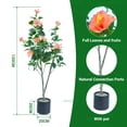 thumbnail image 2 of 4FT Artificial Hibiscuses Tree, Faux Potted Flower Plant with Realistic Flowers, Fake Flower Tree For Garden Office Party Wedding Hotel, 2 of 8