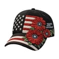 thumbnail image 2 of Celebrating American Years Hat Us 250th Anniversary Women's Patriotic Trucker Cap with Mesh Back and Adjustable Strap Black, 2 of 5