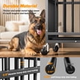 thumbnail image 2 of Ironovahome 42" Heavy Duty Dog Crate, Steel Indestructible Escape Proof Dog Cage for Medium Dogs, Large Dog Crate with Wheels & Removable Tray, Black, 2 of 7