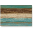 thumbnail image 3 of Door Mat 31.5 x 20 Inch Welcome Mat Front Floor Mats, Non Slip Indoor Carpet/Absorbent Outdoor Shoes Scraper, Retro Rustic Barn Wood Brown and Blue Green Low-Profile Rugs Doormats for Entryway, 3 of 6
