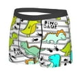 thumbnail image 2 of Fotbe Funny Dinosaurs on Stripes Men’s Total Support Pouch Boxer Briefs, X-Temp Cooling, Moisture-Wicking Underwear, Regular, Long-leg and Trunk-X-Large, 2 of 9