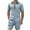 Sky Blue, variant on JUUYY Mens 2 Piece Vacation Outfits Button Down Short Sleeve Shirt and Shorts Casual Textured Running Athletic Summer Matching Sets Sky Blue XXXL