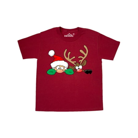 Are The Holidays Over Yet Hiding Santa And Rudolph Youth T Shirt Walmart Com Walmart Com