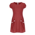 thumbnail image 6 of Tshirt Dress Women Summer Loose Fit Short Sleeve Crewneck Casual Mini Dresses with Pockets T Shirt Dresses for Women, 6 of 7