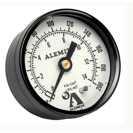 Alemite Air Pressure Gauge, Back Mount