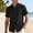 Black-04, variant on Mens Button Down Shirts Short Sleeve Casual Solid Color Shirts Quick Dry Turndown Collar Tops for Commuting To Work