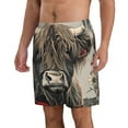 thumbnail image 2 of Balery Butterfly Cow With Flowers Traje de Baño Estilo Hawaiano para Hombre, Shorts de Secado Rápido con Bolsillos-Large, 2 of 6