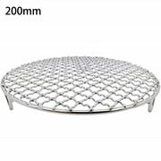 Barbecue Baking Rack Stainless Steel Round BBQ Grill Net Meshes Racks Grid Grate Steam Mesh Wire Cooking 7.8"