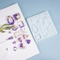 thumbnail image 3 of HLONK 3 Pieces Silicone Earring Moulds Keychain Epoxy Pendant Ear Studs Resin Molds for DIY Crafts Jewelry Casting Making, 3 of 7