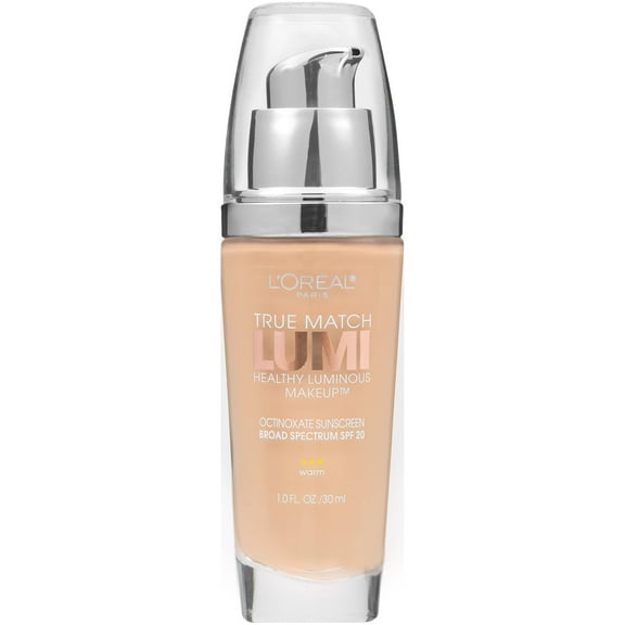 L'Oreal Paris True Match Lumi SPF 20 Liquid Foundation Makeup, W5 Sand Beige, 1 fl oz