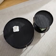 thumbnail image 4 of Tabaray Round Coffee Table Set of 2, 2 Tier Wood Coffee Table with Storage, Living Room Coffee Table, 2pc Nesting Circle Coffee Table Set for Apartment Home Office  Matt Black, 4 of 9