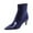 Navy, variant on XYD Women Chic Kitten Low Heel Ankle Boots Pointed Closed Toe Booties Side Zipper Office Lady Dressy Work Shoes Size 12 Navy