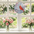 thumbnail image 4 of Welcome Sign for Front Door, Christmas Cardinal Round Metal Wall Art Wreaths, Winter Branches Berry Xmas Grey Outdoor Indoor Wall Hanging Sign for Porch Decor Housewarming Gifts 7.9 Inch, 4 of 8