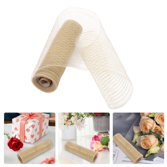 BRIGHTFUFU 1 Roll Decorative Mesh PP Material for Flower Bouquet Decoration during Birthday