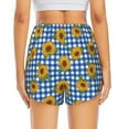thumbnail image 4 of Xecao's Sunflowers for a double-layer running short for women, perfect for gym, tennis, and more, featuring a convenient pocket., 4 of 9