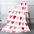 thumbnail image 2 of Amarainy Heart Pattern Flannel Throw Blanket For Winter Gift Home Sofa Bed Decoration 50x60 inch, 2 of 5