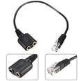 thumbnail image 2 of MYG Headset Audio Cable Dual 3.5mm To RJ9 Rj11 Plug Adapter Converter For PC Phone, 2 of 9