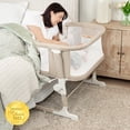 thumbnail image 2 of Beside Me Dreamer Organic Bassinet & Bedside Sleeper, Adjustable, Breathable & Portable, Organic Sesame, 2 of 16