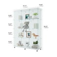 VISWILD 66 inch tempered glass display case, 4 layers and 3 rows, 22