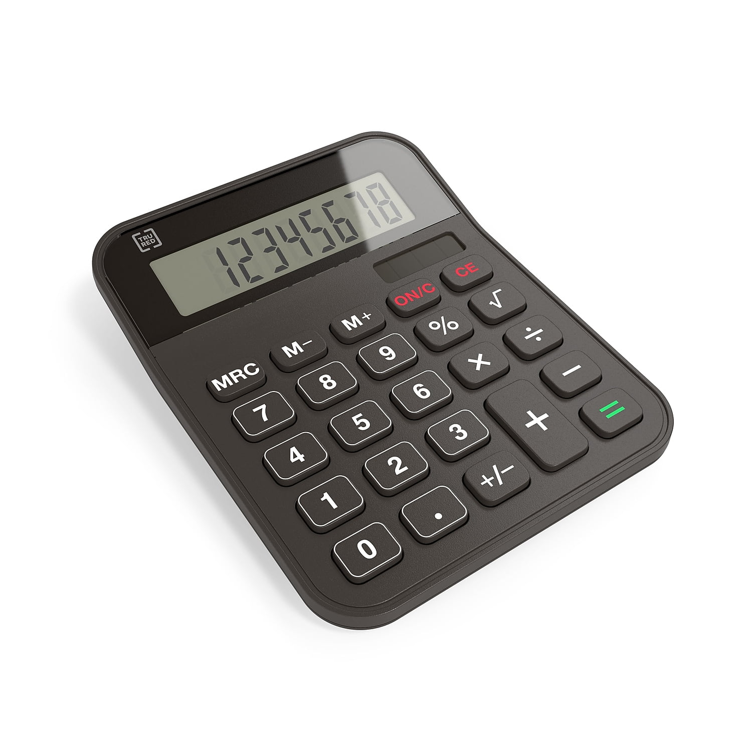 WorkLife Brands Desk Calculator Desktop - Last Digit Erase, Battery, Black - 1 Piece