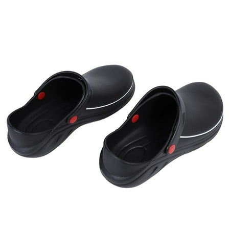 Fdit Male Chef Sandals Shoes For Kitchen Workers Super Anti Skid Shoes Black Cook Shoes 41 Cook Shoes Walmart Canada