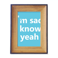 thumbnail image 1 of Lyrics I Am Sad Photo Frame Exhibition Display Art Desktop Painting, 1 of 3