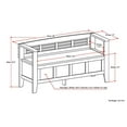thumbnail image 3 of Simpli Home Adams Entryway Storage Bench in Farmhouse Grey, 3 of 11