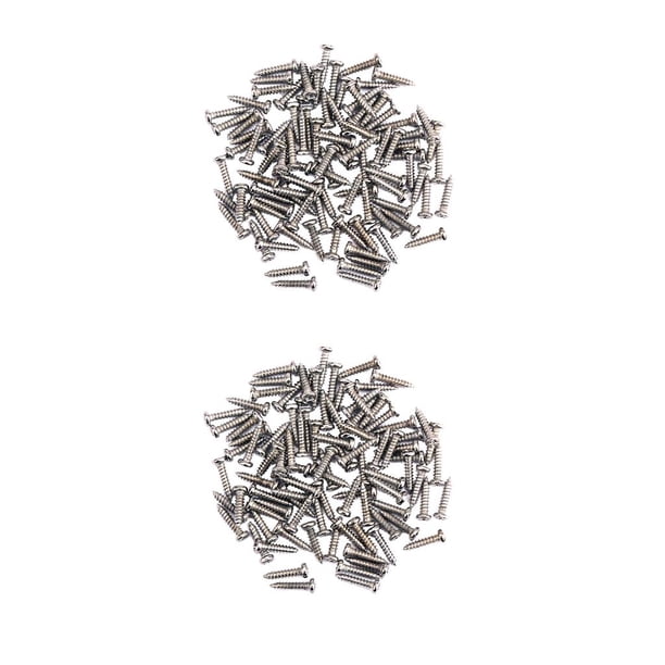 Tornillos De Montaje De De Clavija De Afinación De 200 Piezas Para Partes De Bajo De Guitarra, Níquel, Hierro Hugo Tornillos de clavija de afinación
