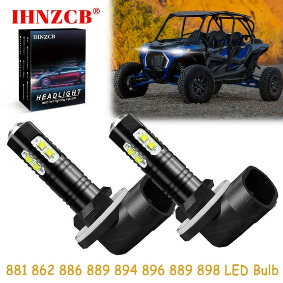 IHNZCB for Polaris Ranger Rzr 400 500 570 700 800 100w Led Headlights Bulb,881 862 886 889 894 896 889 898,Y10